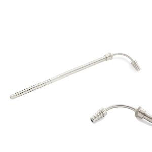 Tube d'aspiration Poole Premium 23cm 8mm 10mm 30Ch en acier inoxydable avec manchon extérieur amovible Instruments chirurgicaux médicaux Marquage CE ISO - Product Image 6