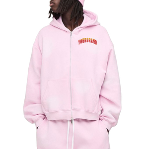 Sudadera con Capucha Oversize Rosa YOURBRAND, de Felpa de Algodón, Casual, Unisex, para Otoño - Product Image 1