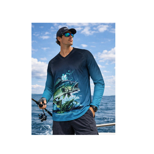 Camiseta de Pesca Personalizada con Etiqueta Privada, Protección Solar UPF50+, Ligera, Anti-UV, de Secado Rápido, para Deportes al Aire Libre - Product Image 1