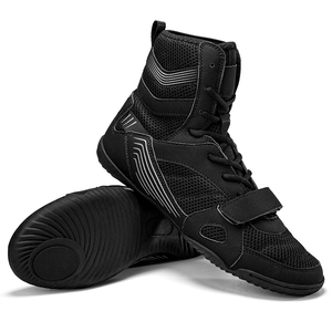 Calzado de Boxeo Personalizable con Base Plana de Poliéster, Máximo Agarre al Suelo, Calzado de Combate Flexible, Sistema de Cordones Seguro, Caña Alta - Product Image 4