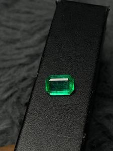 Pierre précieuse naturelle vert émeraude, taille octogonale, pour la fabrication de bijoux - Product Image 1