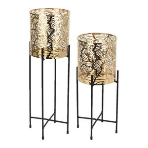 Maceta Metálica de Estilo Vintage con Soporte de Hierro, Decorativa para Interiores y Exteriores, para Jardín y Balcón - Product Image 5