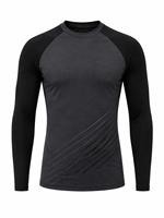 Haut de bain à manches longues pour hommes, anti-UV UPF50+, respirant, en polyester, à blocs de couleur, séchage rapide, pour sports de plein air, vente en gros