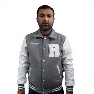 Blouson universitaire réversible en laine de baseball personnalisé, style Letterman, respirant, avec logo brodé fini, qualité supérieure - Product Image 1