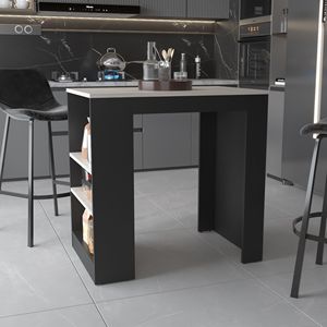 Highlands nero e marmo Ibiza cucina isola con Base di stoccaggio D0100H7I7C2 - Product Image 1