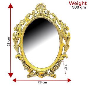 Espejo de Mesa Chapado en Oro, Elegante Espejo Decorativo de Vanidad, Regalo Perfecto para Cumpleaños, Aniversario, Boda - Product Image 5