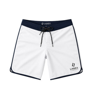 Custom Men's Solid White Board Shorts Quick Dry Surf Swim Trunks Lightweight Beach Shorts <b>Athletic</b> Water Sports Swimwear - Product Image 1