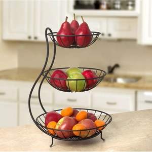 Cesta de Frutas Metálica de Calidad Premium, Ideal para Regalos y para Realzar la Presentación en la Cocina - Product Image 1