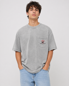Premium Custom Acid Wash Vintage Oversized <b>Pocket</b> <b>T</b>-<b>Shirt</b> Heavyweight 100% Cotton Relaxed Fit Garment Dyed Quick-Dry Casual - Product Image 1