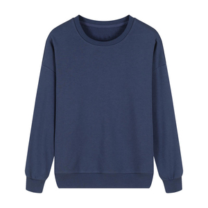 Unisex Crew Neck <b>Sweatshirt</b> 100% Cotton Knitted Regular Fit Solid <b>White</b> Casual Pullover Autumn Wear womens <b>sweatshirts</b> - Product Image 3