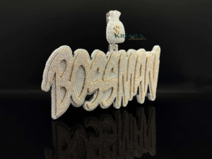 Pendentif Lettre en Moissanite, Argent 925 Rhodié et Plaqué Or 14k/18k, Thème Hip-Hop, Unisexe, Usage Quotidien - Product Image 2
