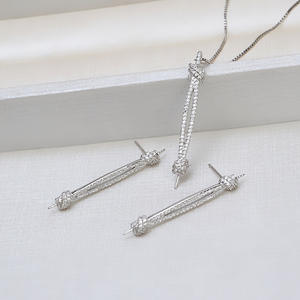 Conjunto de Joyería DIY para Mujer con Colgante de Plata S925 y Aretes de Perlas Huecas 1257, Accesorios de Moda - Product Image 1