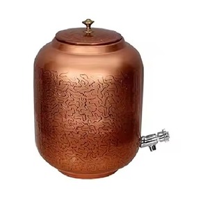 Designer Copper Water <b>Dispenser</b> Large Capacity Water Storage Unit with Tap Suitable for Home Kitchen and Hospitality Setup - Product Image 4