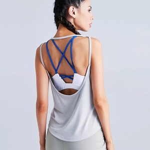 Camiseta sin mangas de punto acanalado para mujer, transpirable, elástica, para fitness, moderna y casual - Product Image 3
