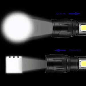 Set di 2 Torce LED Ricaricabili USB, Piccole e Nere, per Campeggio e Lavoro - Solo Ritiro in Personale USPS.TK/TMEU - Product Image 4