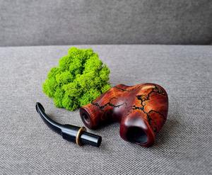 Pipa de fumar de madera vintage, pipa de tabaco clásica hecha a mano, pipa de tabaco tradicional para decoración de clubes y bares. - Product Image 6