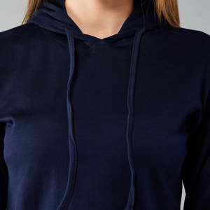 Reasonable Price Best Selling Crop Top Hoodies Custom Design Street Wear Women Crop Top Hoodies - Product Image 4