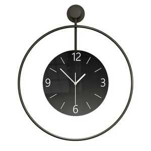 Luxury Large <b>Wall</b> <b>Clock</b> Industrial Black Metal Skeleton Design Roman Numerals Silent Quartz Movement for Loft Office Home <b>Decor</b> - Product Image 1