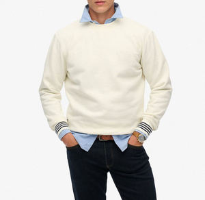 Venta Directa de Fábrica, Sudadera con Puños Acanalados para Hombre, 100% Algodón, Manga Larga, Corte Holgado, Cuello Redondo - Product Image 5
