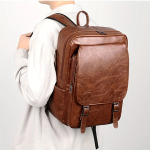 Mochila Antirrobo de Cuero PU Vintage 2026, Gran Capacidad, Cierre de Cremallera y Broche, Correas de Hombro Unisex, Diseño Suave - Product Image 3