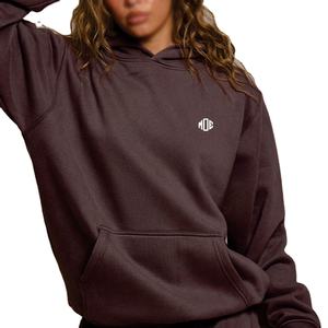 Sweat-shirts à capuche en molleton surdimensionnés décontractés pour femmes avec broderie 3D 100% coton Vente en gros OEM Étiquette privée Streetwear - Product Image 5