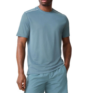 Camiseta de cuello redondo para hombre, manga corta, tejida, lisa, informal, para uso diario, con logo personalizado, proveedor mayorista de Pakistán y China, personalizable. - Product Image 1