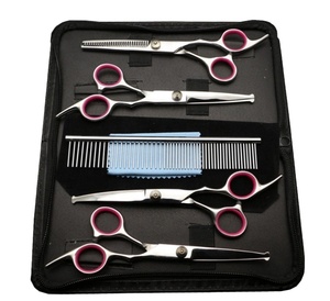 Juego de tijeras profesionales para el cuidado de mascotas hechas a medida, herramientas de aseo para perros de acero inoxidable para limpieza de gatos, características profesionales - Product Image 5