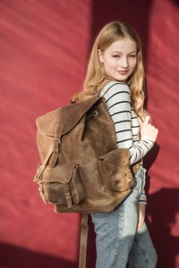 Wholesale Custom Genuine Leather Backpack <b>Men</b> Real Leather Laptop <b>Bag</b> Waterproof Vintage Outdoor Daypack LBK-0115 - Product Image 3