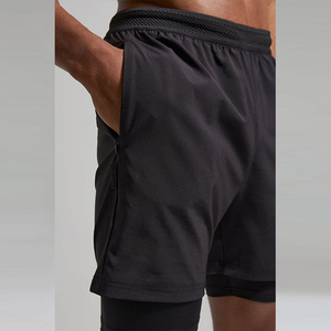 Hot Selling Sporty Solid Men's Lightweight Breathable Quick Dry Waterproof Eco-Friendly Drawstring Closure Gym Shorts - Product Image 3