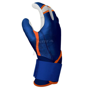 Guantes de Bateo de Cuero Personalizados en Negro/Blanco, Acolchados, con Cierre de Hebilla Ambidiestra, Tejido de Punto, para Entrenamiento de Béisbol para Adultos, en Varios Tamaños - Product Image 6
