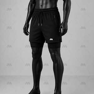 Pantalones Cortos Deportivos Casuales para Gimnasio y Correr, Pantalones Cortos Casuales de Secado Rápido para Hombre, Cintura Elástica, Ligeros, para Vacaciones de Verano y Playa - Product Image 1
