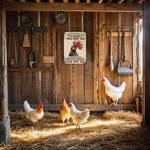 Divertente Targa con Frase 'Non mi irritare' per Amanti dei Polli, Decorazione da Parete per Casa, Fienile e Giardino - Product Image 5