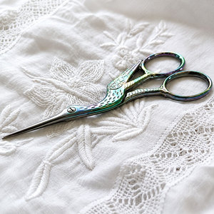 Wholesale Stork Embroidery <b>Scissors</b> Stainless Steel Vintage Craft <b>Sewing</b> <b>Scissors</b> Multiple Colors - Product Image 2