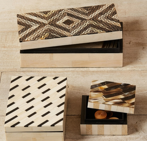 Premium Bone Inlay <b>Box</b> Jewelry <b>Box</b> Handcrafted Modern Glossy Finished Bone Inlay <b>Shelf</b> <b>Box</b> Jewelry Organizer for Luxury Gifting - Product Image 1