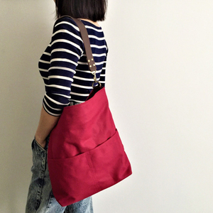 Leather <b>Canvas</b> <b>Tote</b> Bag Large Capacity Vintage Shoulder Handbag Travel Shopping Work Durable Fashion Solid Color Embroidery - Product Image 5