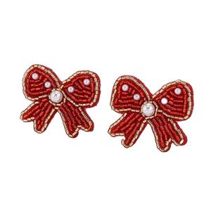 ต่างหูแฟชั่นใหม่ คุณภาพดีเยี่ยม ปักลายด้วยลูกปัดเม็ดเล็ก ต่างหูมุกห้อยระย้า สำหรับสาวๆ จากอินเดีย - Product Image 2