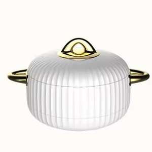 Ensemble de casseroles en acier inoxydable avec couvercle, design marbre luxueux, batterie de cuisine haut de gamme pour hôtel, restaurant et maison - Product Image 5