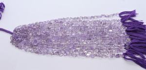 AAA Natural Pink <b>Amethyst</b> Faceted Uneven Nugget Shape Beads 6-7 MM Pink <b>Amethyst</b> Laser Cut Tumble Nugget Beads 9 Inch Jewelry - Product Image 5