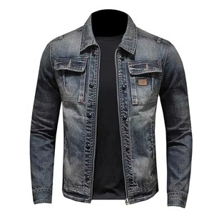 New Style Men's Winter Denim Jacket with Stand Collar Hooded Design Custom Logo Breathable Outdoor Wear Full Sleeves - Product Image 2