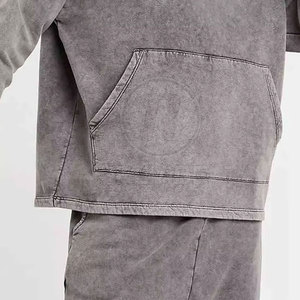 Stylish Regular Fit Winter Hooded Casual Acid Wash Tracksuit 100% Cotton Outdoor Use Made in Pakistan - Product Image 6