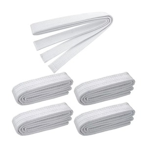 Ceintures d'arts martiaux, karaté, BJJ, extensibles, respirantes, légères, vente en gros, service OEM, logo personnalisé, matériau polyester/coton - Product Image 1