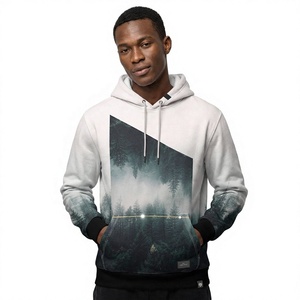 Sudadera con Capucha para Hombre, Estampado Forestal, Sublimación, Corte Regular, Informal, para Otoño, 100% Poliéster, Tejido Transpirable - Product Image 1