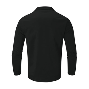 Pantalones Casuales de Algodón Negro para Hombre, Cintura Elástica, Color Sólido, Corte Regular, para Otoño - Product Image 3