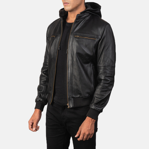 Service OEM, vente en gros, veste en cuir PU de haute qualité pour hommes, manteau chaud et coupe-vent en fourrure, mode automne-hiver - Product Image 2