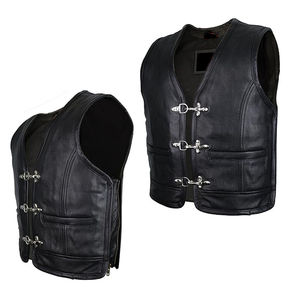 Ropa de Motociclista de Inspiración Vintage para Uso Diario y Actividades al Aire Libre, Chaleco de Cuero - Product Image 3