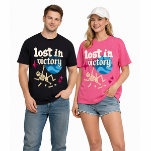 T-shirt unisexe avec motif Lost in Space, en coton imprimé sur mesure, décontracté, pour hommes et femmes, streetwear, mode USA Europe - Product Image 1