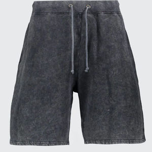 กางเกงขาสั้นผู้ชายแบบ Acid Wash ผ้าฟลีซสั่งทำพิเศษ 100% ผ้าฝ้าย  รักษ์โลก ผ้า Worsted สำหรับออกกำลังกาย สตรีทแวร์ กางเกงขาสั้นลำลอง ขายส่งจากโรงงาน - Product Image 4