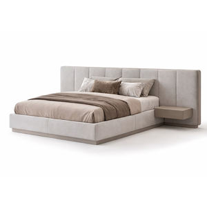 Luxury Modern Upholstered Platform Bed King Size | Italian Minimalist Bed <b>Frame</b> | Custom Hotel Bedroom Furniture Vietnam - Product Image 3
