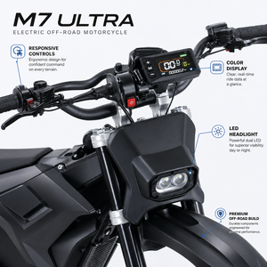 Moto électrique tout-terrain haute performance 7000W, vitesse 80 km/h, couple 250 Nm, pour adultes - Product Image 3