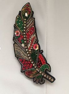 Broche de Moda con Cuentas Bordadas, Joyería Artesanal para Mujeres Modernas, Elegante, Inspirado en la Naturaleza - Product Image 2
